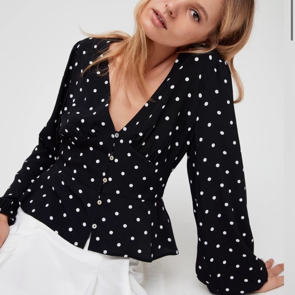 Wilfred Prairie Blouse polka dot size M - Picture 2 of 2